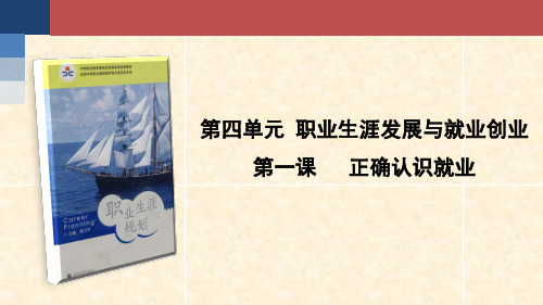 职业生涯规划——正确认识就业优质课一等奖
