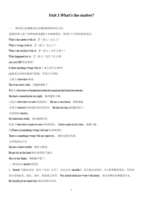 人教版八年级下英语单元语法知识点汇总(经典)
