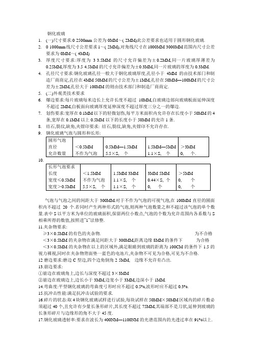 关于钢化玻璃自检要点