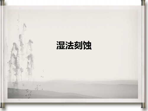 湿法刻蚀ppt课件