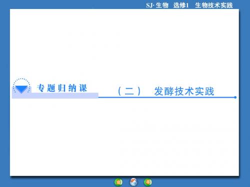 高中生物(苏教版)选修1课件：专题归纳课2第2章 发酵技术实践(共42张PPT)