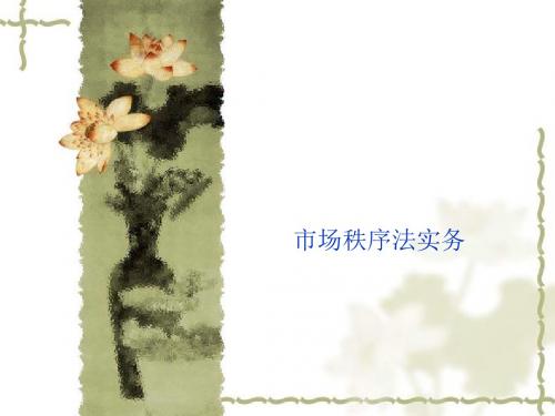 市场秩序法实务-PPT精选文档