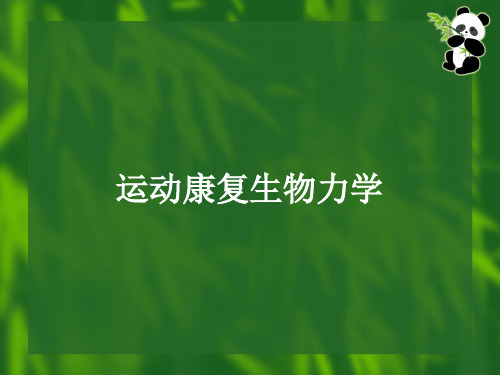 运动康复生物力学