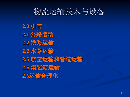 《物流运输技术》PPT幻灯片