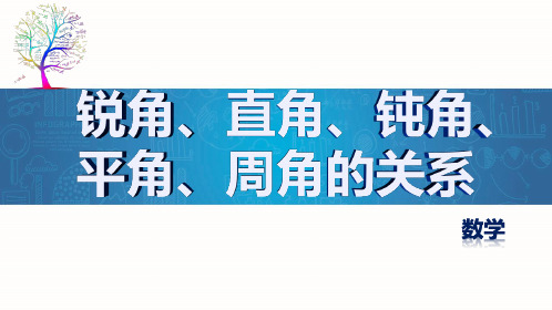 87.锐角、直角、钝角、平角、周角的关系