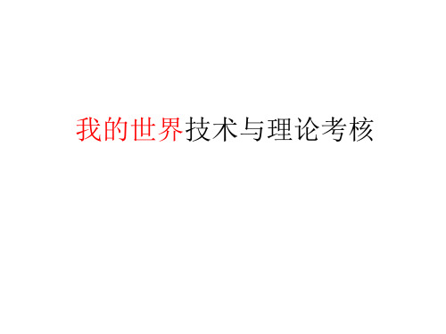 我的世界技术理论考核