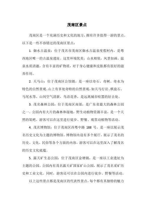 茂南区景点