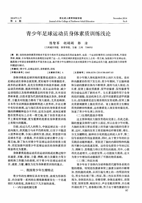 青少年足球运动员身体素质训练浅论