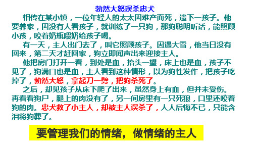 4.2 情绪的管理 课件(共24张PPT)上