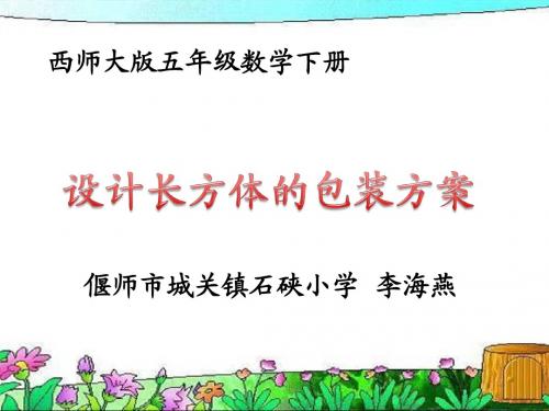 长方体的设计包装(课件)