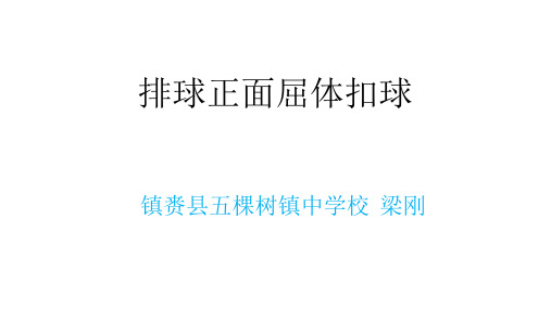 人教版八年级体育与健康：正面屈体扣球