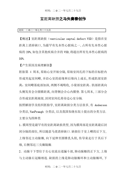 室间隔缺损