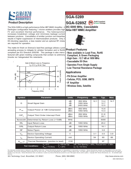 SGA-5289中文资料