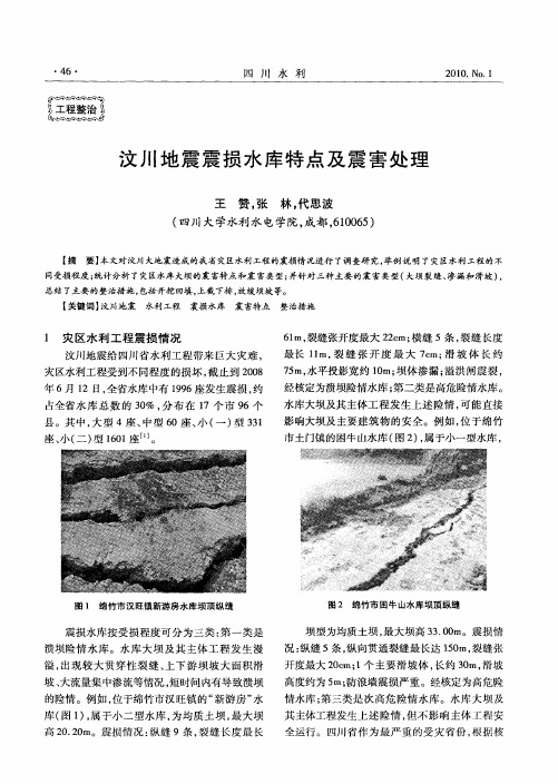 汶川地震震损水库特点及震害处理