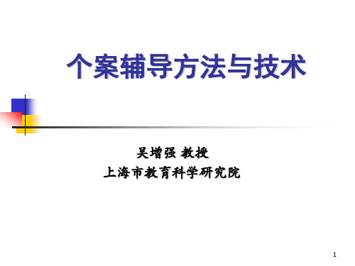 个案辅导方法与技术[吴增强]-高中精选演示课件.ppt