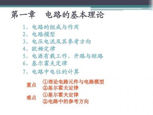 第1章   电路的基本理论