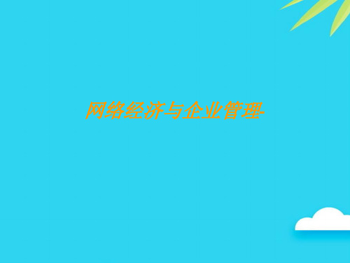 【正式版】网络经济与企业管理-PPT