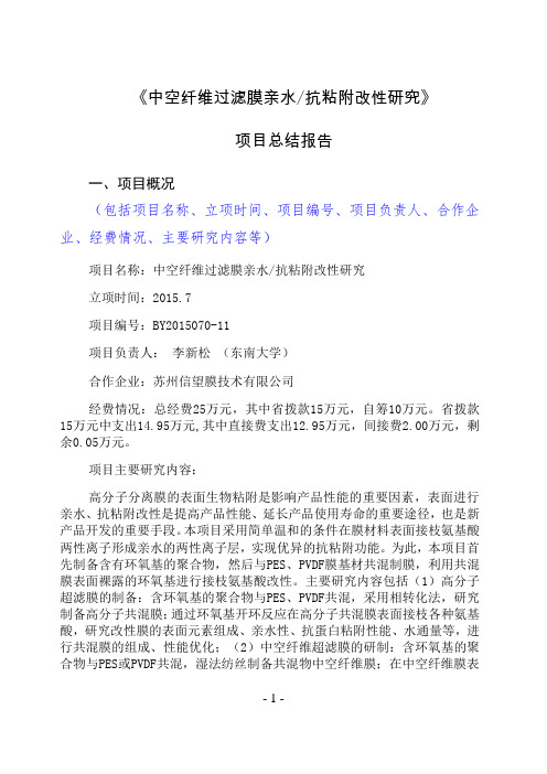 《×××××》项目总结报告