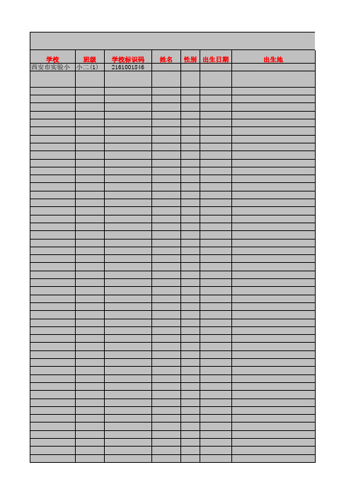 电子学籍模板表