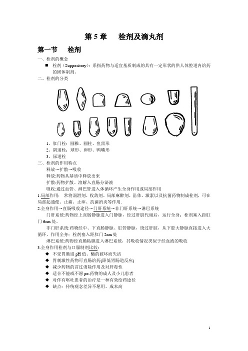 第5章   栓剂及滴丸剂