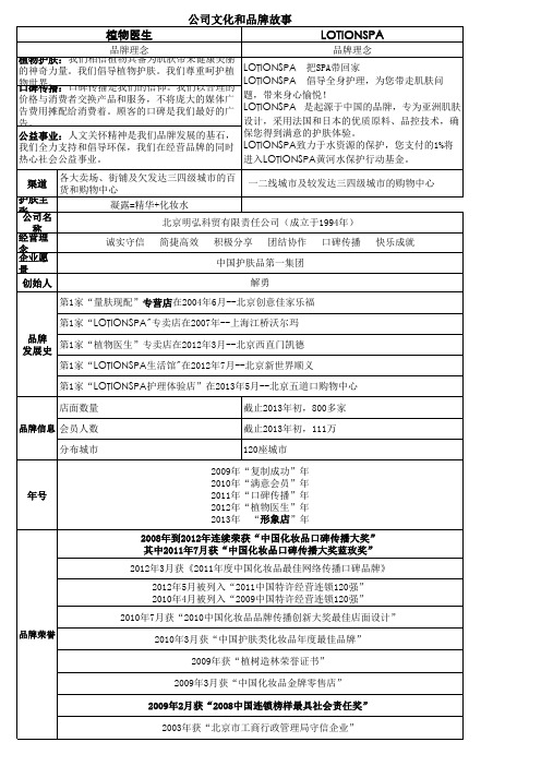 公司文化和品牌故事模板