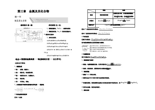 2021版《三维设计》高考化学(人教版)复习教师用书：第三章 金属及其化合物 Word版含答案