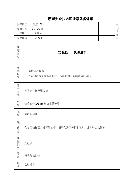认识漏洞(扫描)
