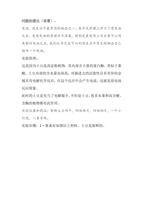 原电池的制作