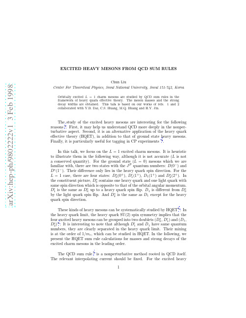 Excited Heavy Mesons from QCD Sum Rules