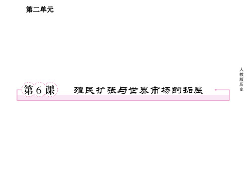 高中历史(人教版)必修二(课件)：第二单元 第6课 殖民扩张与世界市场的拓展