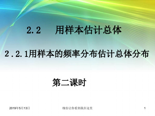 高中数学必修三：-用样本的频率分布估计整体分布) .ppt