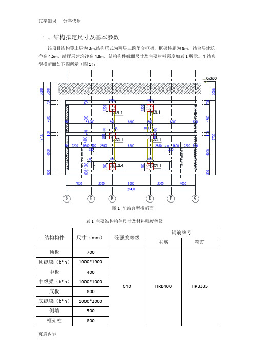 地铁车站结构设计基本参数