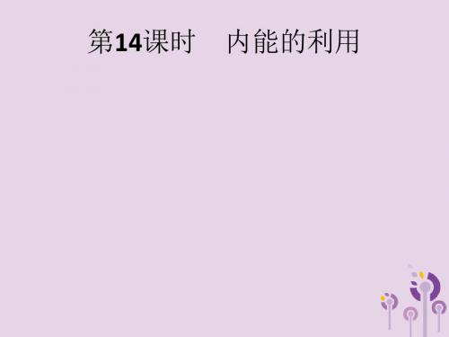 中考物理总复习 第一板块 教材知识梳理 第四单元 热和