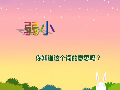苏教版小学四年级下册语文我不是最弱小的课件
