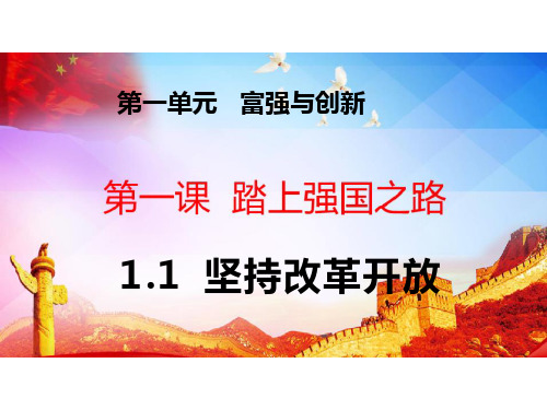 人教版九年级道德与法治上册坚持改革开放11