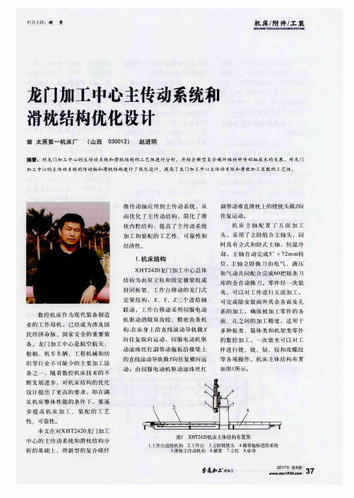 龙门加工中心主传动系统和滑枕结构优化设计