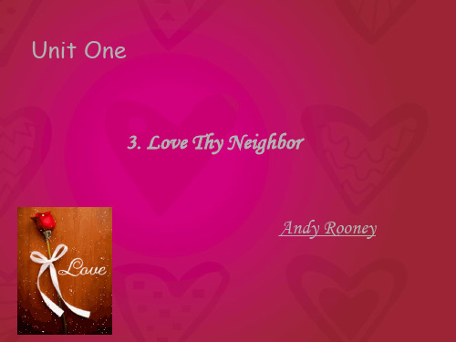 text 3 love thy neighbor