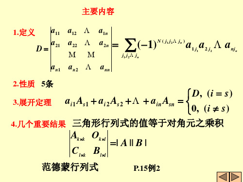 行列式计算方法小结