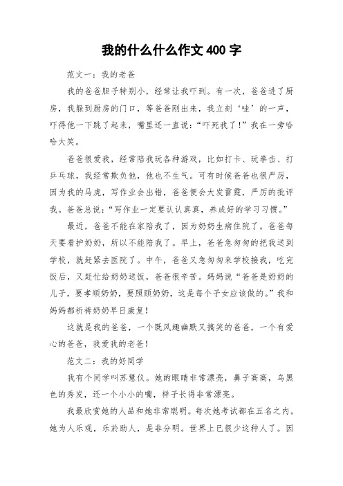 我的什么什么作文400字_作文
