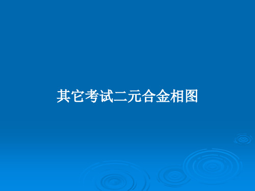 其它考试二元合金相图PPT教案