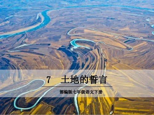 新部编版七年级语文下册《土地的誓言》课件PPT
