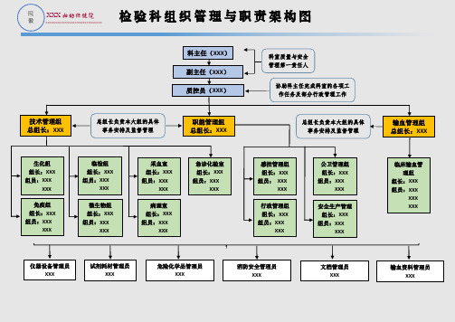检验科组织管理与职责架构图