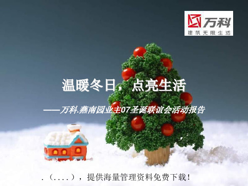 万科圣诞联谊会活动策划方案(ppt 42页)