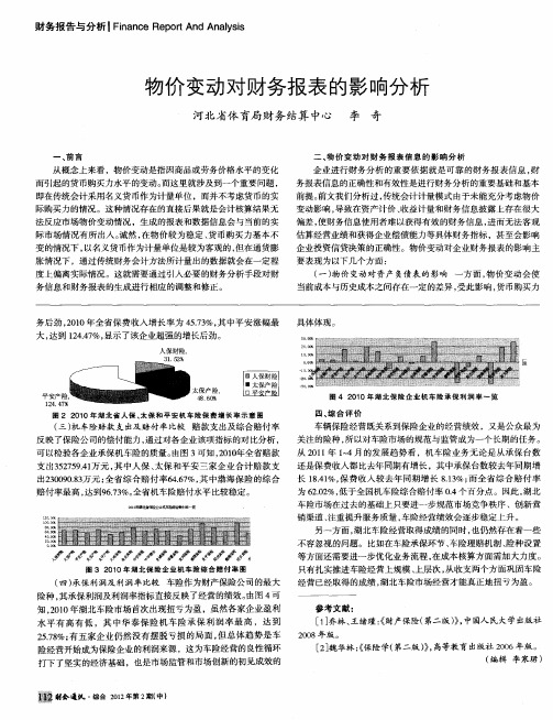 物价变动对财务报表的影响分析