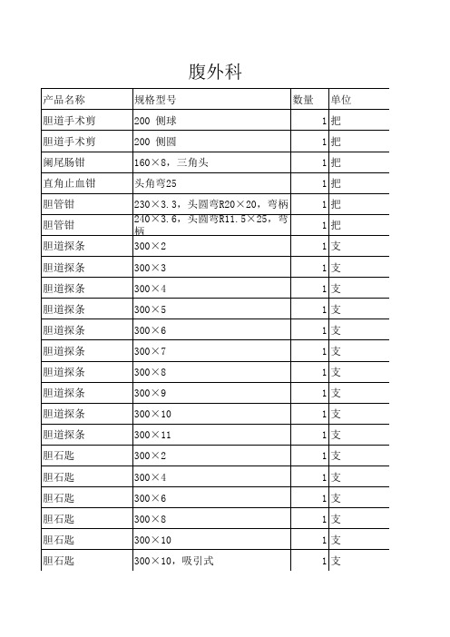 腹部外科手术包