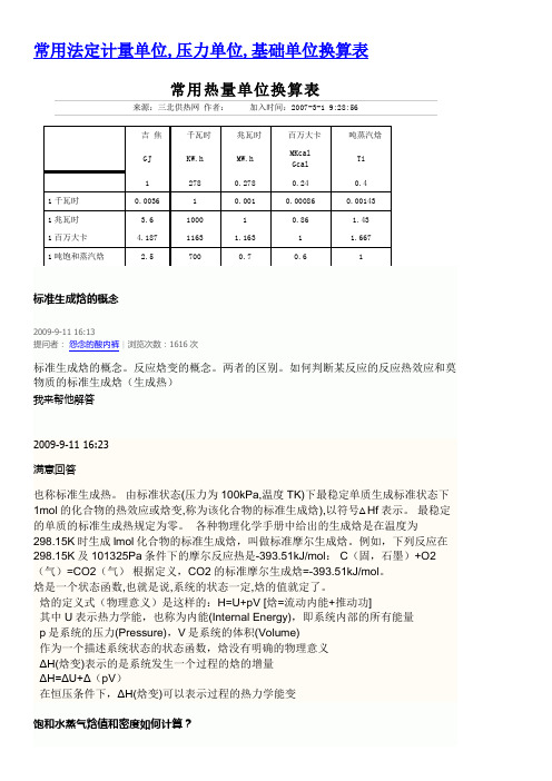 常用法定计量单位,压力单位,基础单位换算表 (修复)