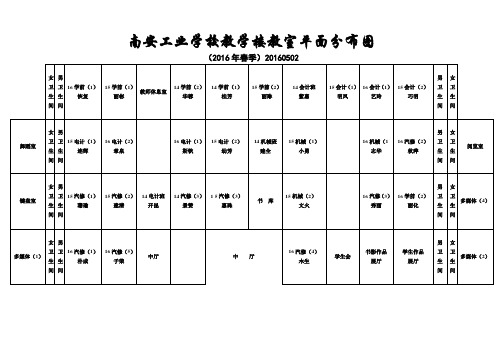 南安工业学校教学楼教室平面分布图