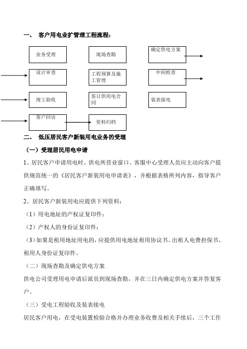 客户用电业扩管理工程流程