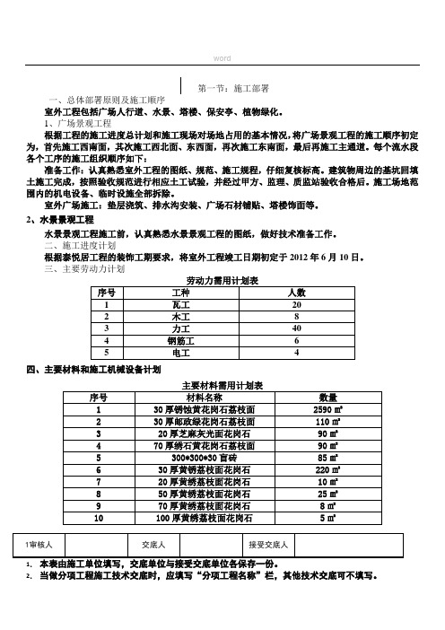 1#室外总坪施工方案技术交底