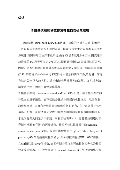 脊髓损伤综述